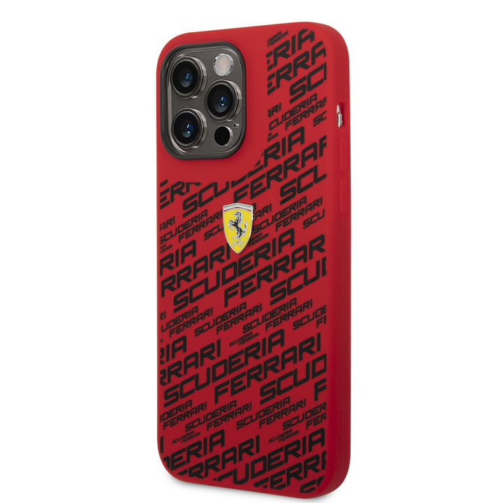 Ferrari iPhone 14 Pro Max Hardcase Backcover - Scuderia All-Over - Rood-Hoesjes-Ilumina Benelux