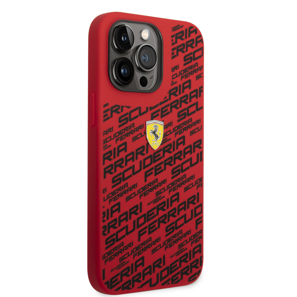 Ferrari iPhone 14 Pro Max Hardcase Backcover - Scuderia All-Over - Rood-Hoesjes-Ilumina Benelux