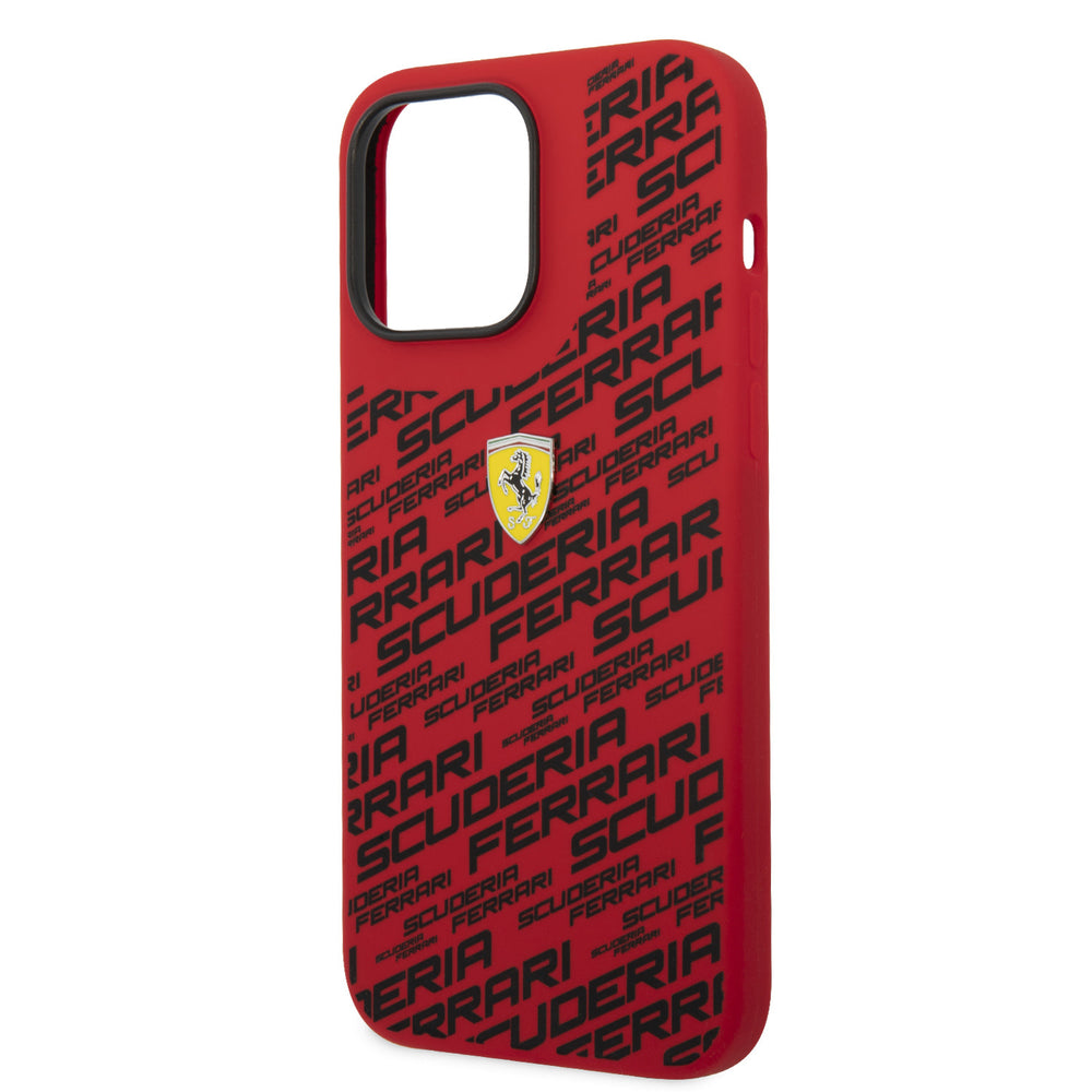 Ferrari iPhone 14 Pro Max Hardcase Backcover - Scuderia All-Over - Rood-Hoesjes-Ilumina Benelux