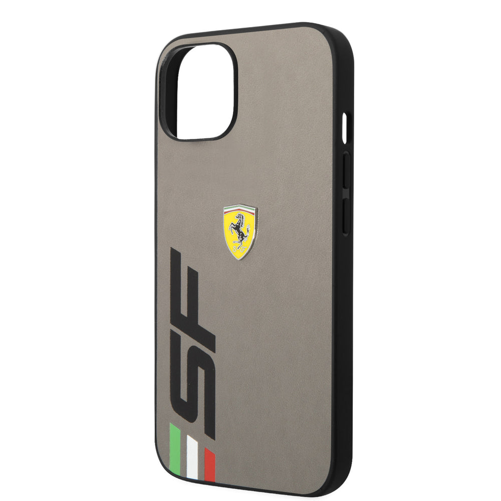 Ferrari iPhone 14 en iPhone 13 Backcover hoesje - Grijs-Hoesjes-Ilumina Benelux