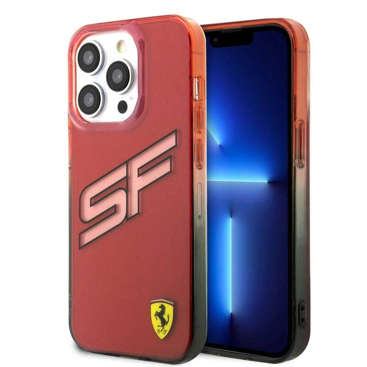 Ferrari iPhone 15 Pro Backcover hoesje - SF Initials - Rood-Hoesjes-Ilumina Benelux