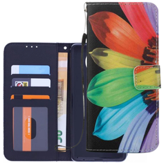 Samsung Galaxy A42 Hoesjes – Bookcase Portemonnee Hoes – 3D Bloemen Print – Magneetsluiting – Flower Design