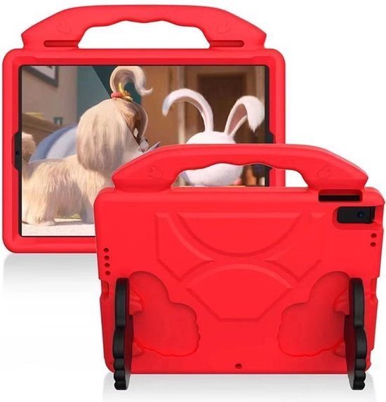 Galaxy Tab A7/S6 Lite 10.4, MatePad 10.4, Tab M10 Plus – Kids Case Hoesjes – Schokbestendig – Rood-Tablethoesjes-Ilumina Benelux