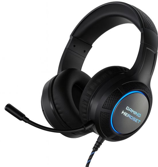 Gaming headset – 360° stereo surround – RGB verlichting – Noise canceling microfoon – Bedraad over-ear – PS4/PS5/Xbox/PC – Zwart-Ilumina Benelux