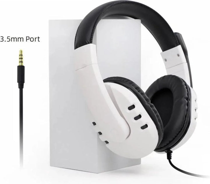 Gaming headset – Dobe Stereo Koptelefoon – Geschikt voor PS5, PS4, Xbox One, PC & Switch – Wit-Ilumina Benelux