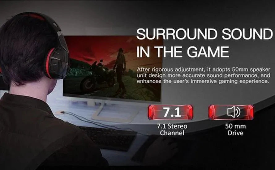 Gaming headset – Draadloos & bedraad – 7.1 surround sound – Noise cancelling microfoon – Bluetooth & 3.5mm jack – Zwart-Ilumina Benelux
