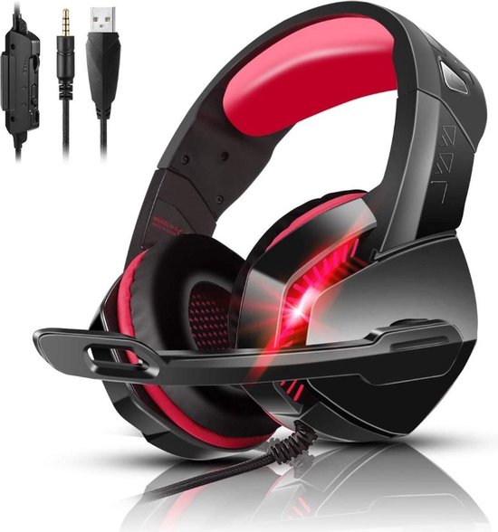 Gaming headset – Draadloos & bedraad – 7.1 surround sound – Noise cancelling microfoon – Bluetooth & 3.5mm jack – Zwart-Ilumina Benelux