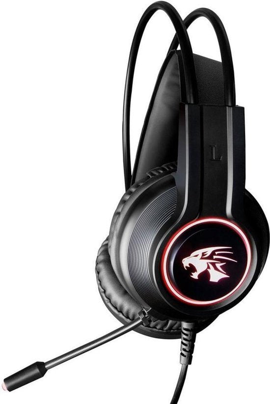 Gaming headset PC – Stereo met dual 3,5 mm jack + USB – 50 mm drivers – RGB – Noise cancelling – Zwart-Ilumina Benelux