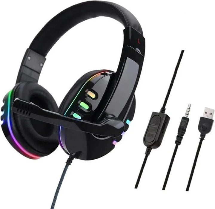 Gaming headset – SOYTO SY755 – RGB verlichting – 2 m kabel – Zwart-Ilumina Benelux
