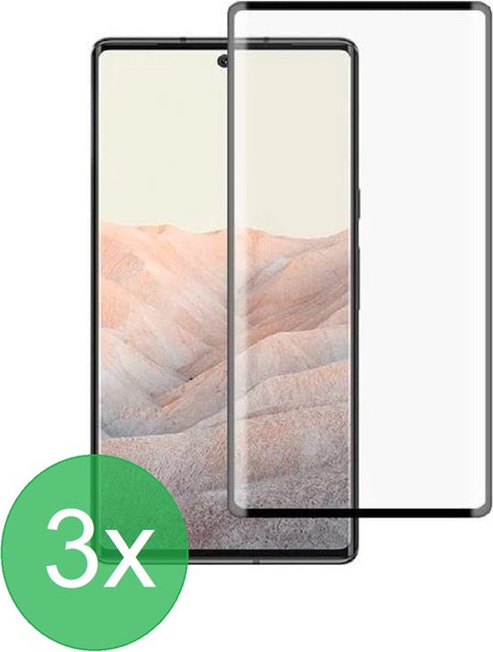 Google Pixel 6 Pro Screenprotector Full Cover Screenprotector Gehard 9H – 3-Pack-Ilumina Benelux