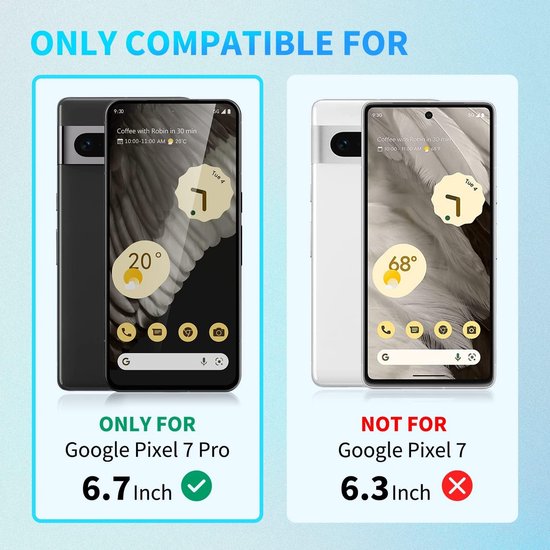 Google Pixel 7 Pro Screenprotector Gehard 9H Screenprotector Full Cover – 2-Pack-Ilumina Benelux