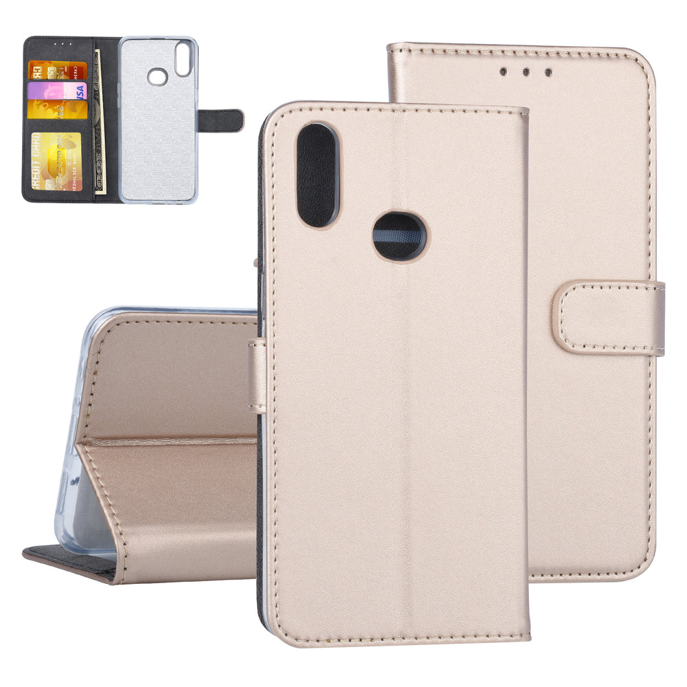 Goud hoesje Samsung Galaxy A10s - Book Case - Pasjeshouder (A107F)-Hoesjes-Ilumina Benelux