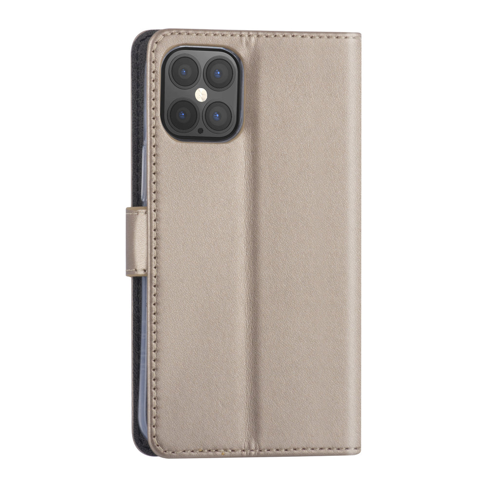 Goud hoesje iPhone 12 Pro Max - Book Case - Kaarthouder-Hoesjes-Ilumina Benelux