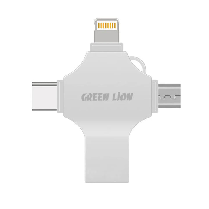 Green Lion 4 in 1 USB Flash Drive 256GB - Zilver-Geheugenkaart-Ilumina Benelux