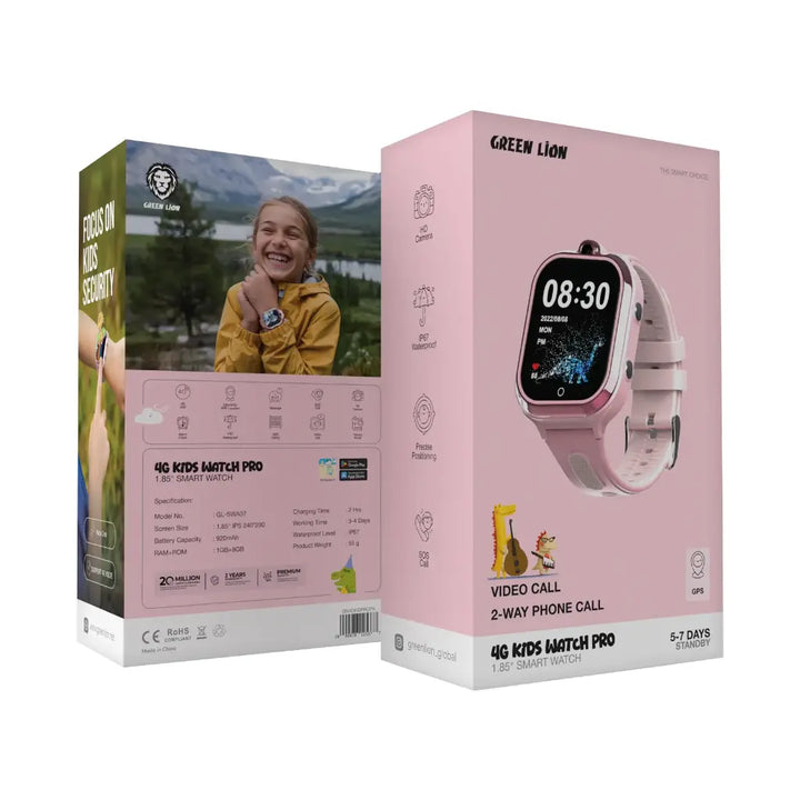 Green Lion 4G Kids Watch Pro Smart Watch - Roze-Smartwatches-Ilumina Benelux