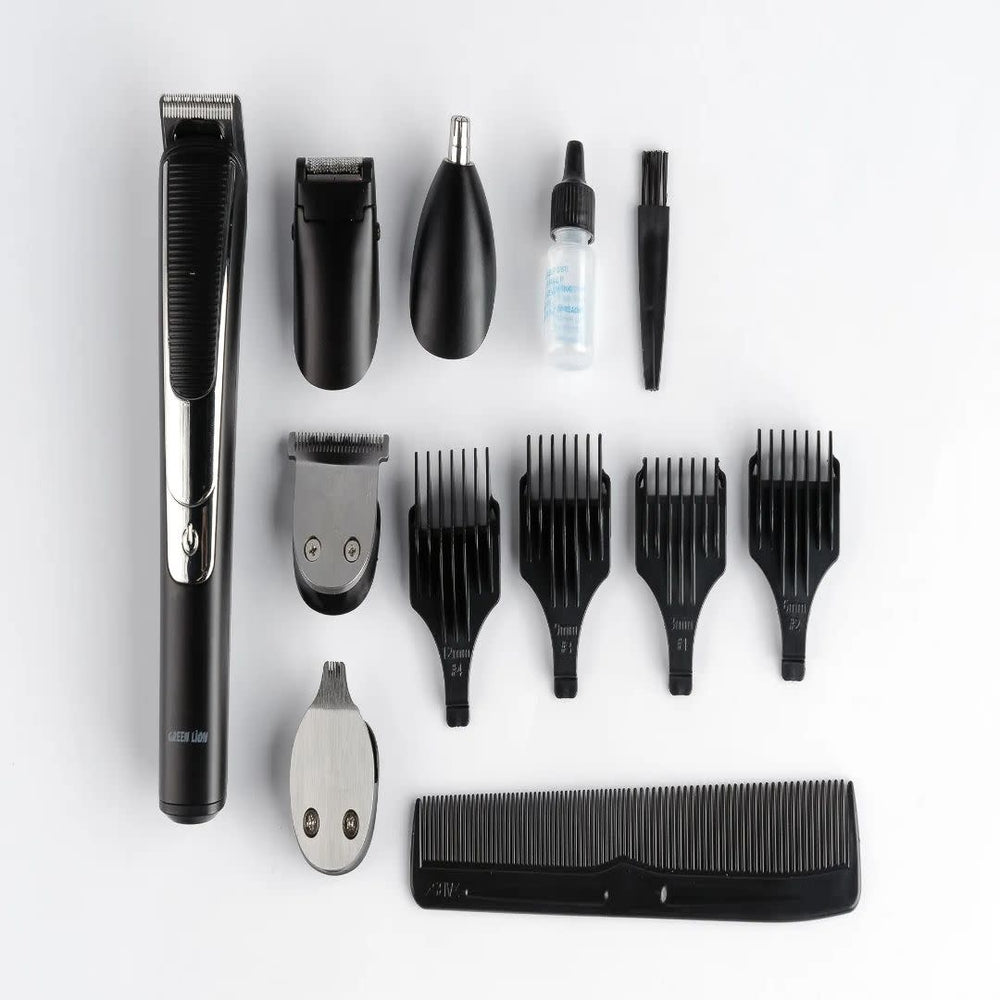 Green Lion 5 in 1 Grooming Set - 600mAh - Zwart-Baardtrimmer-Ilumina Benelux