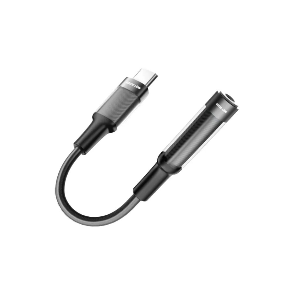 Green Lion Earphone Adapter - USB-C to 3.5 Aux - Zwart-Audiokabel-Ilumina Benelux