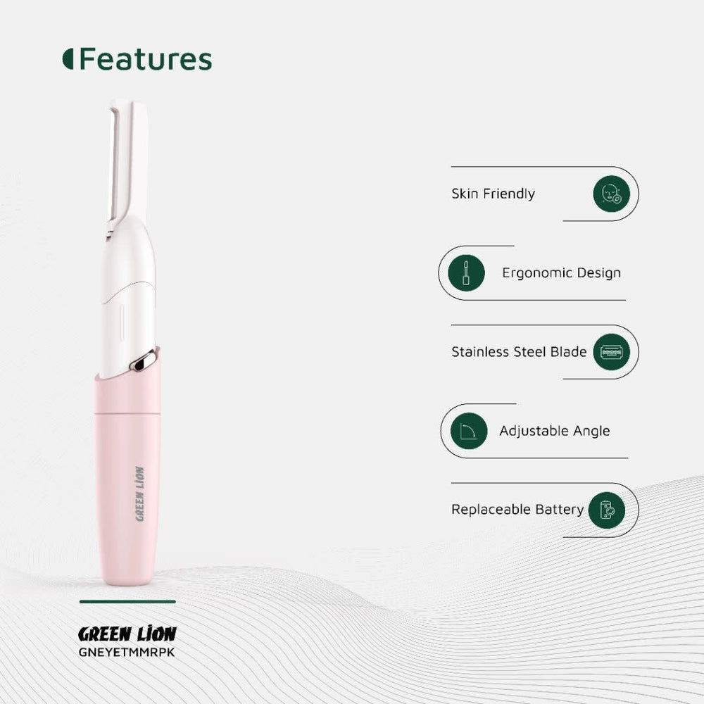Green Lion Eyebrow Hair Trimmer - Roze-Baardtrimmer-Ilumina Benelux