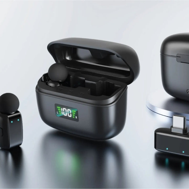 Green Lion Flex Mic Duo 2 in 1 - Type C to Lightning - Zwart-Audiokabel-Ilumina Benelux