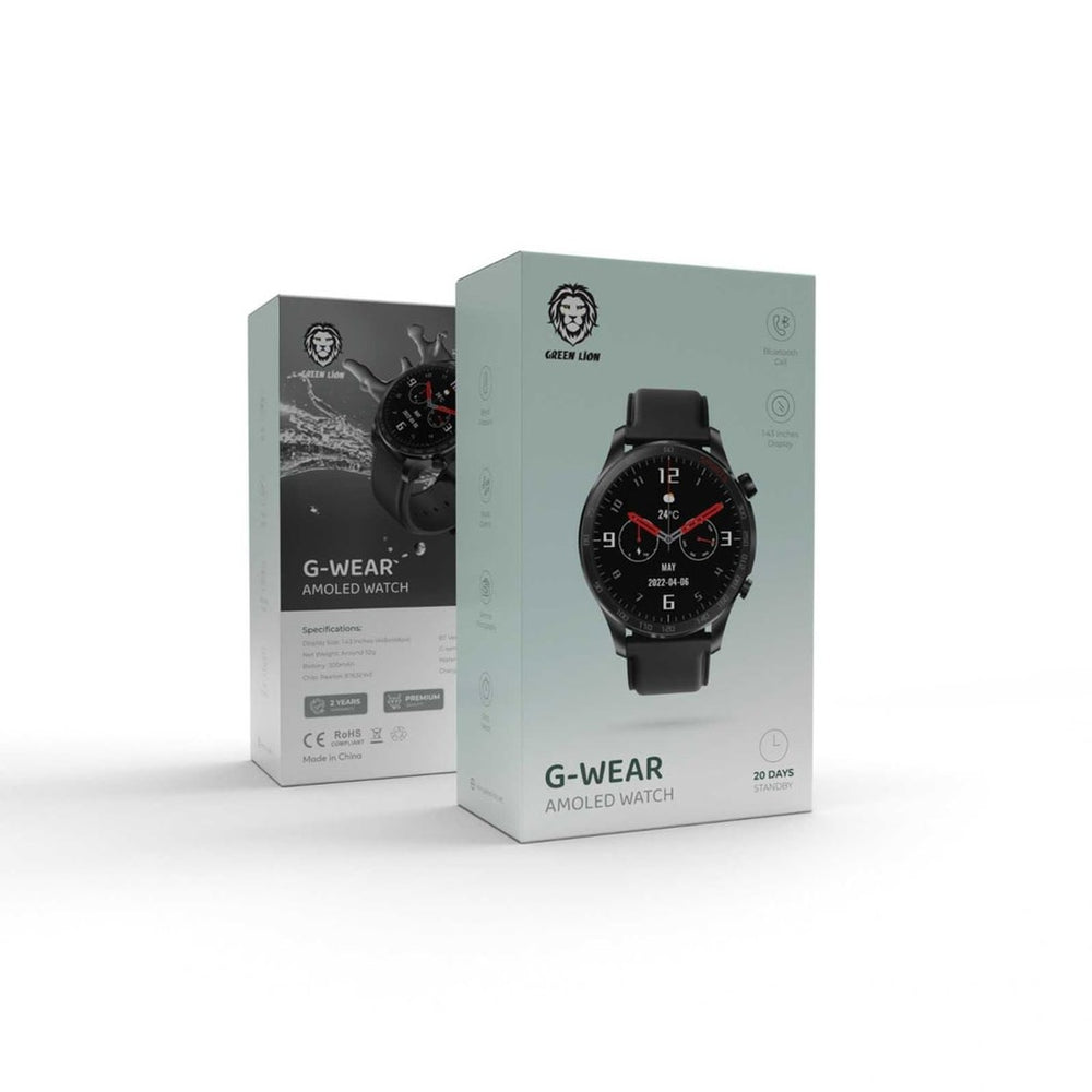 Green Lion G-wear amoled smart watch - Black-Smartwatches-Ilumina Benelux