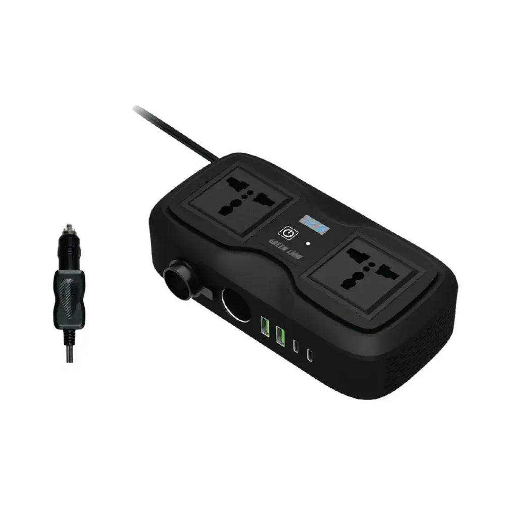 Green Lion GC-233 Power Inverter with 2 Universal Socket - Zwart-Omvormer-Ilumina Benelux