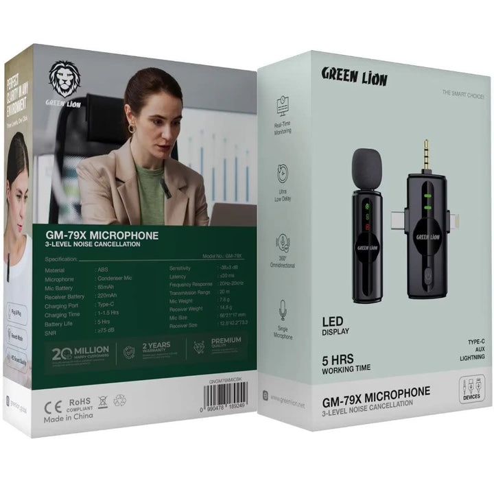 Green Lion GM-79X 3 in 1 Microphone - Zwart-Microfoon-Ilumina Benelux