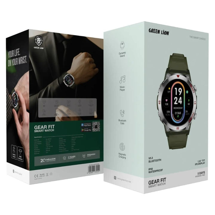 Green Lion Gear Fit Smart Watch - Zilver-Smartwatches-Ilumina Benelux