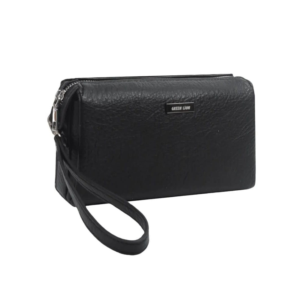 Green Lion Marly Clutch Bag - PU Leather - Zwart-Hoesjes-Ilumina Benelux