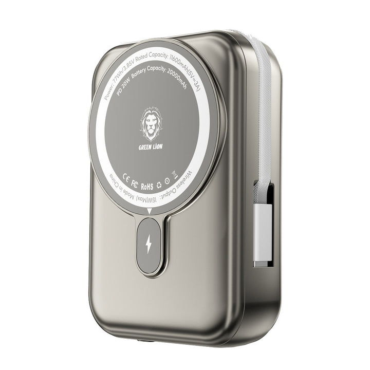 Green Lion Monaco Magsafe Powerbank 20000mAh - Titanium Gold-Powerbank-Ilumina Benelux