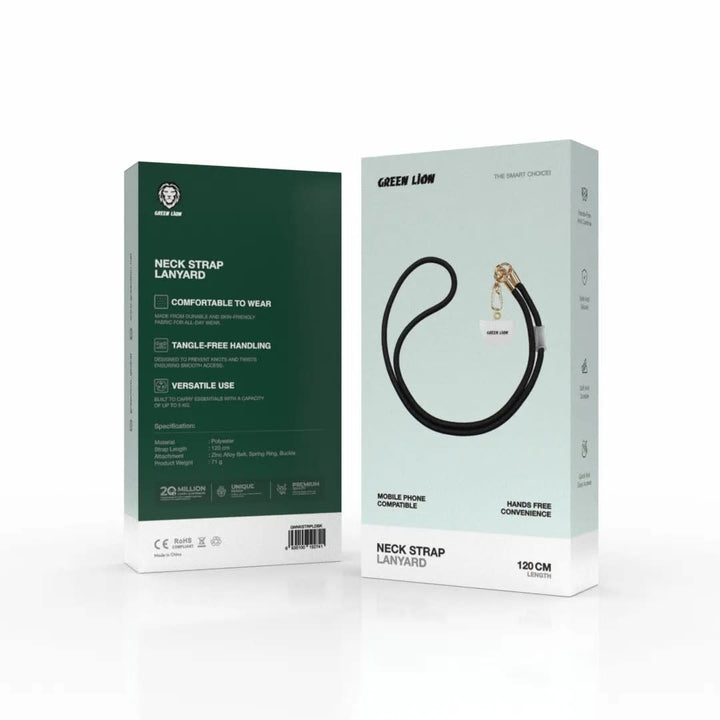 Green Lion Neck Strap Lanyard - Zwart-Telefoonkoord-Ilumina Benelux