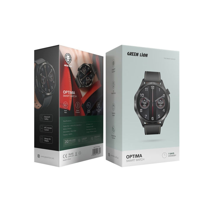 Green Lion Optima Smart Watch - Black-Smartwatches-Ilumina Benelux
