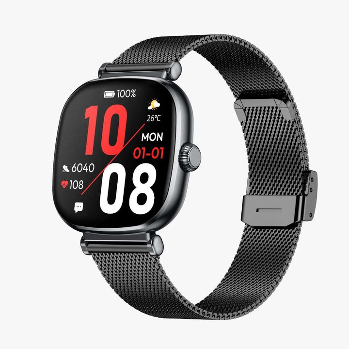 Green Lion Princess Smart Watch - Glossy Black-Smartwatches-Ilumina Benelux