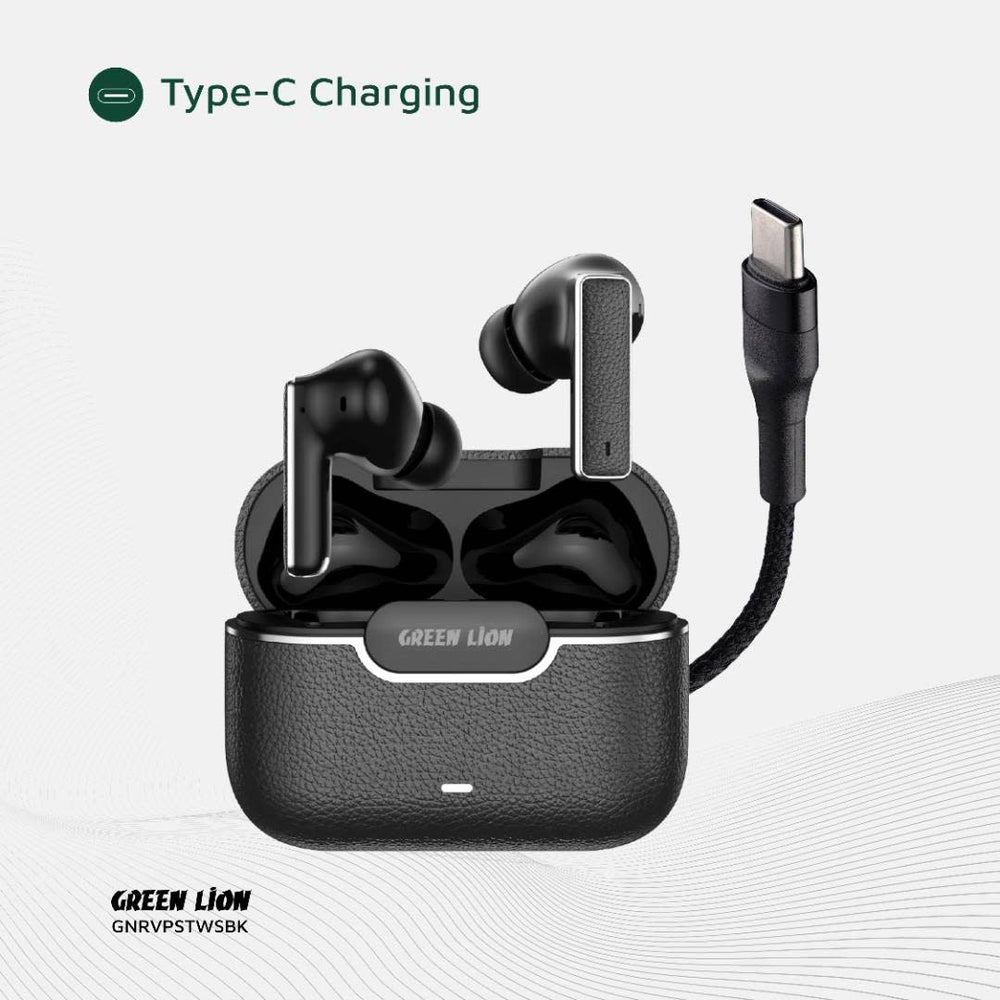 Green Lion River Plus True Wireless Earbuds - Zwart-In-ear koptelefoon-Ilumina Benelux