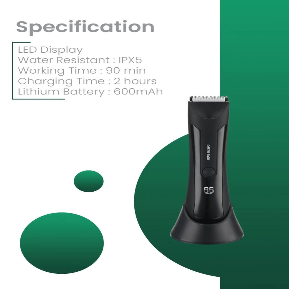 Green Lion Sensitive Area Trimmer - 600mAh - Zwart-Baardtrimmer-Ilumina Benelux