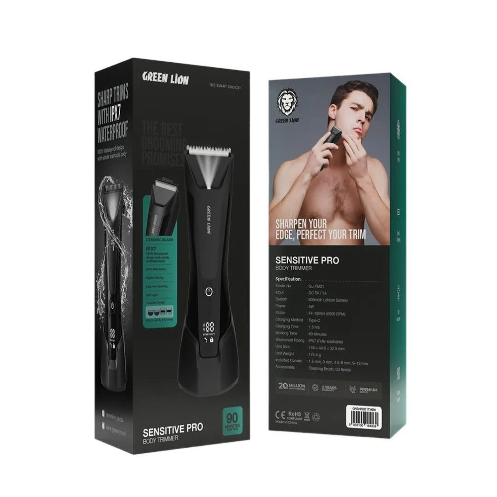 Green Lion Sensitive Pro Body trimmer - Zwart-Baardtrimmer-Ilumina Benelux