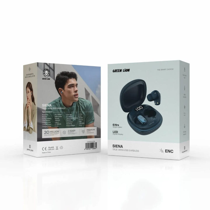 Green Lion Siena True Wireless Earbuds - Blauw-In-ear koptelefoon-Ilumina Benelux