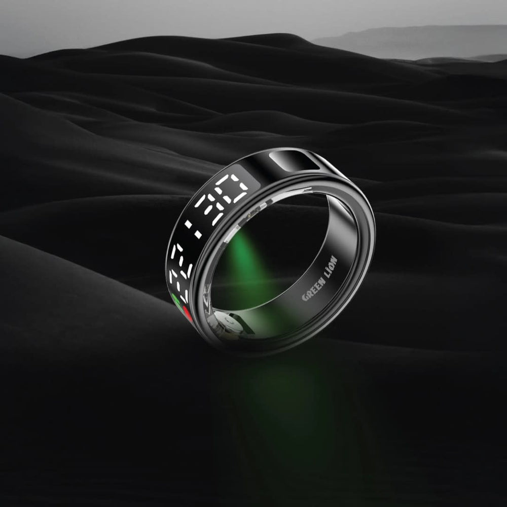 Green Lion Smart Ring Pro With Digital Display - Size 11 - Zwart-Trackers-Ilumina Benelux