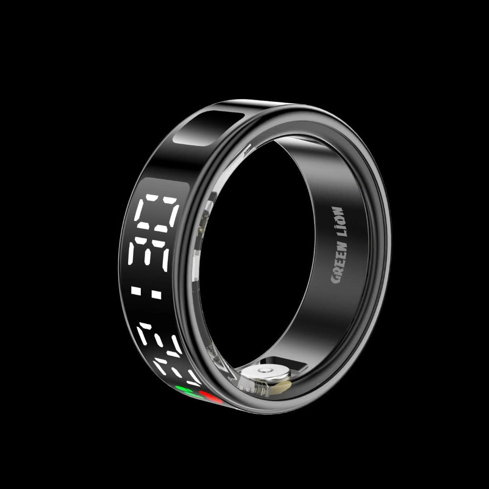 Green Lion Smart Ring Pro With Digital Display - Size 11 - Zwart-Trackers-Ilumina Benelux