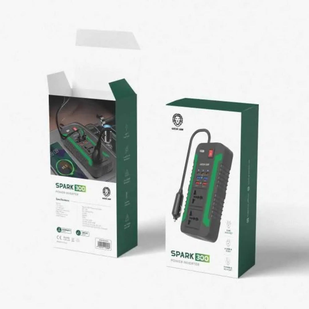 Green Lion Spark 300w Power Inverter - Zwart-Omvormer-Ilumina Benelux
