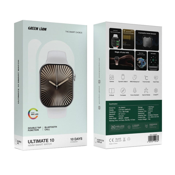 Green Lion Ultimate 10 46mm Smart Watch - AMOLED - Pink-Smartwatches-Ilumina Benelux