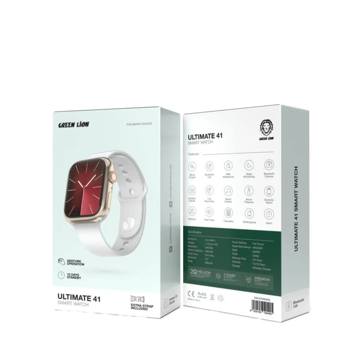 Green Lion Ultimate 41 Smart Watch - Zilver-Smartwatches-Ilumina Benelux