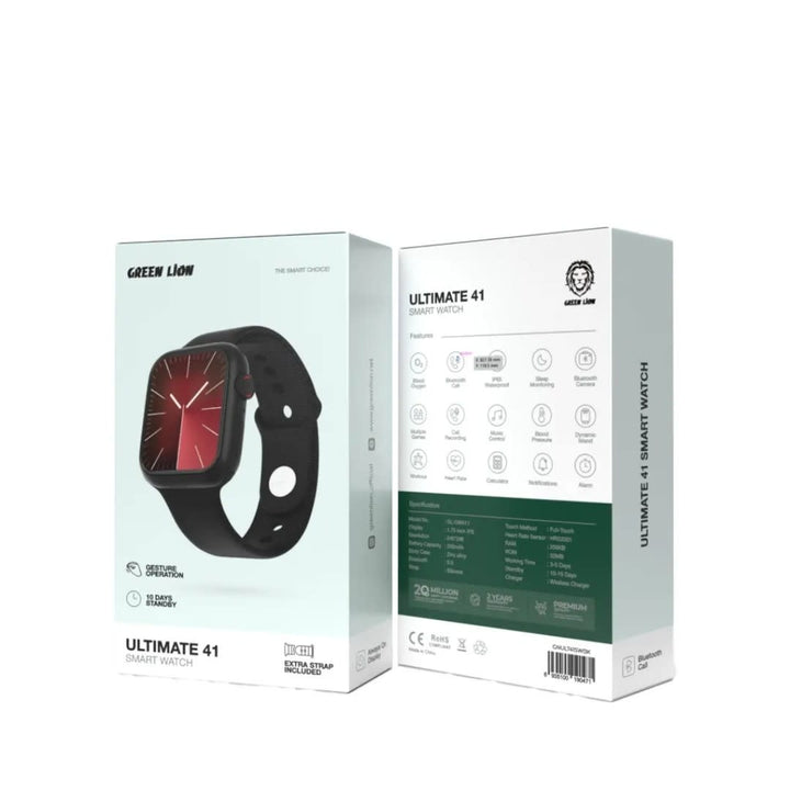 Green Lion Ultimate 41 Smart Watch - Zwart-Smartwatches-Ilumina Benelux