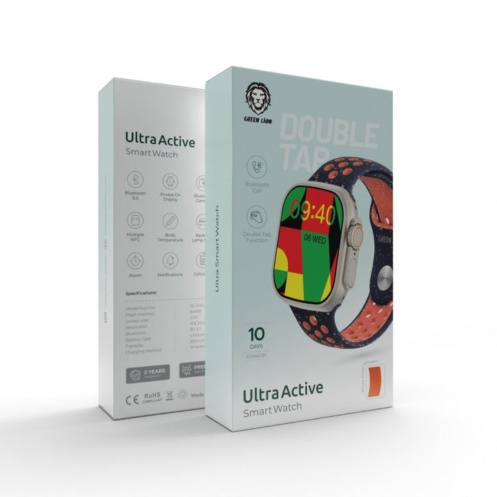 Green Lion Ultra Active U9S Smart Watch - Orange-Smartwatches-Ilumina Benelux