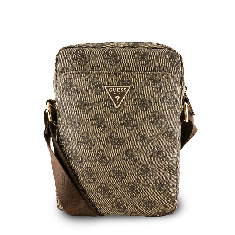 Guess 10 Inch Tablet Bag - Triangle Logo - Bruin-Tablethoesjes-Ilumina Benelux
