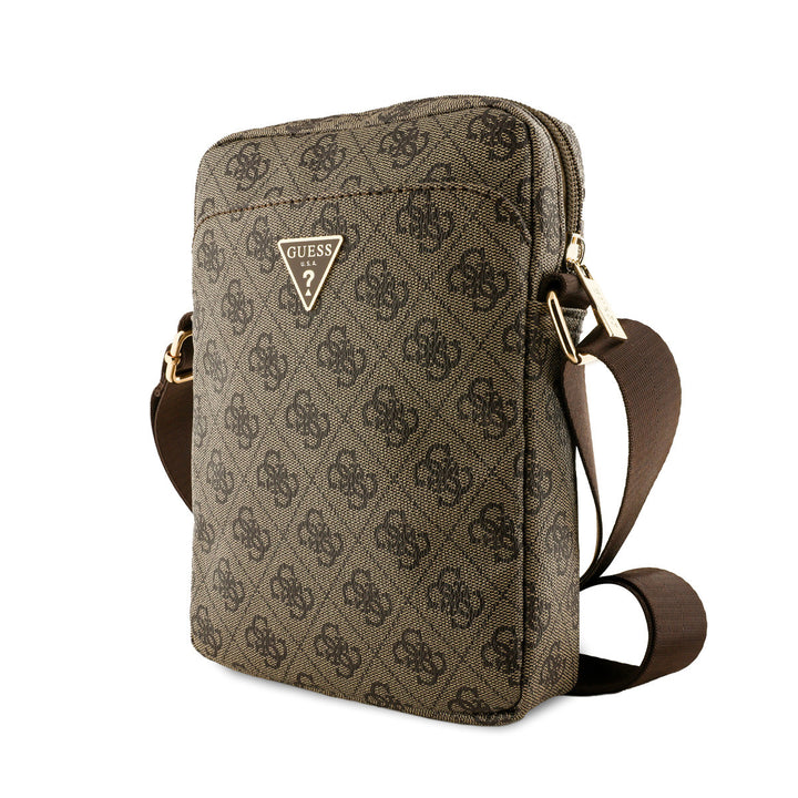 Guess 10 Inch Tablet Bag - Triangle Logo - Bruin-Tablethoesjes-Ilumina Benelux