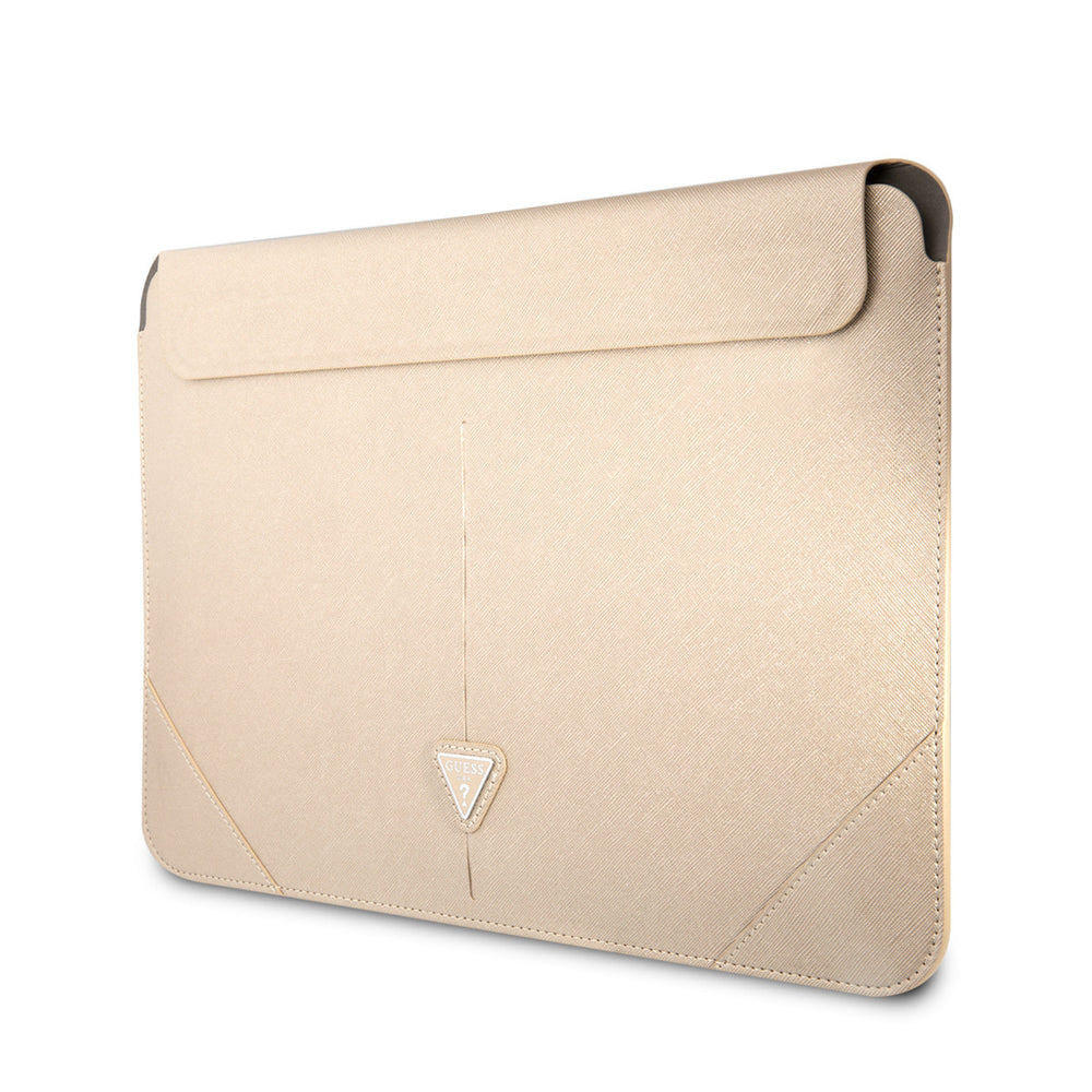 Guess 14 Inch Laptop- en Tablet-Sleeve - PU Saffiano - Beige-Laptopcover-Ilumina Benelux