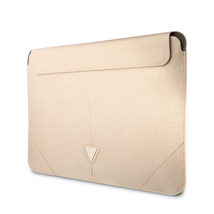 Guess 14 Inch Laptop- en Tablet-Sleeve - PU Saffiano - Beige-Laptopcover-Ilumina Benelux