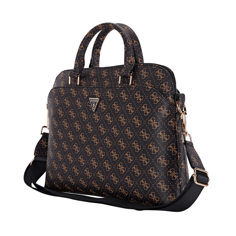 Guess 15 Inch PU Leather Laptop and Tablet Bag - New 4G - Zwart-Laptopcover-Ilumina Benelux