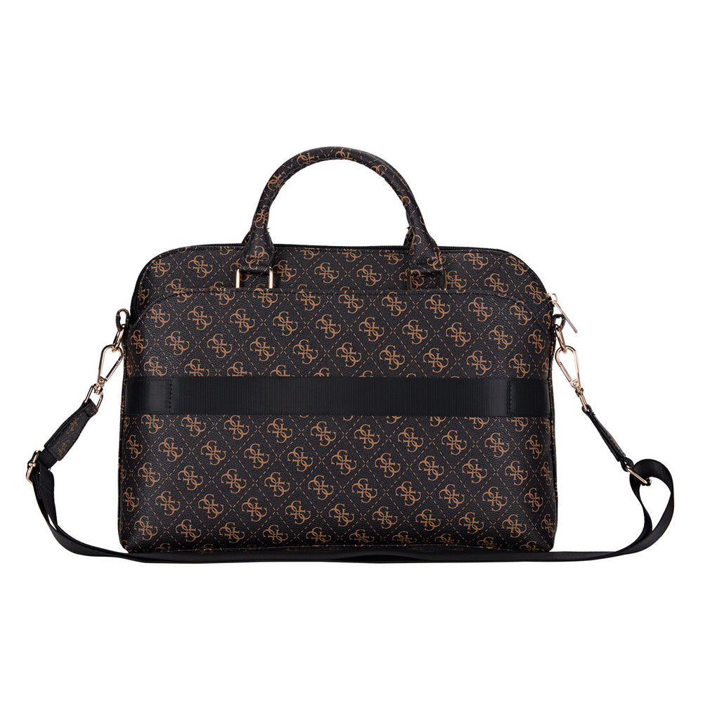 Guess 15 Inch PU Leather Laptop and Tablet Bag - New 4G - Zwart-Laptopcover-Ilumina Benelux