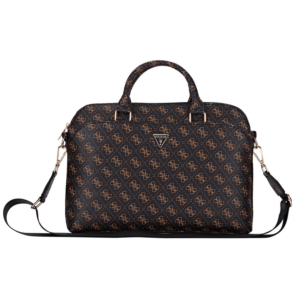 Guess 15 Inch PU Leather Laptop and Tablet Bag - New 4G - Zwart-Laptopcover-Ilumina Benelux
